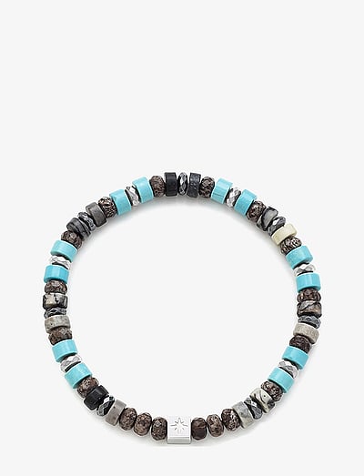 Matheo - Bracelet With Stone Beads In Turquoise - PerlearmbåNd