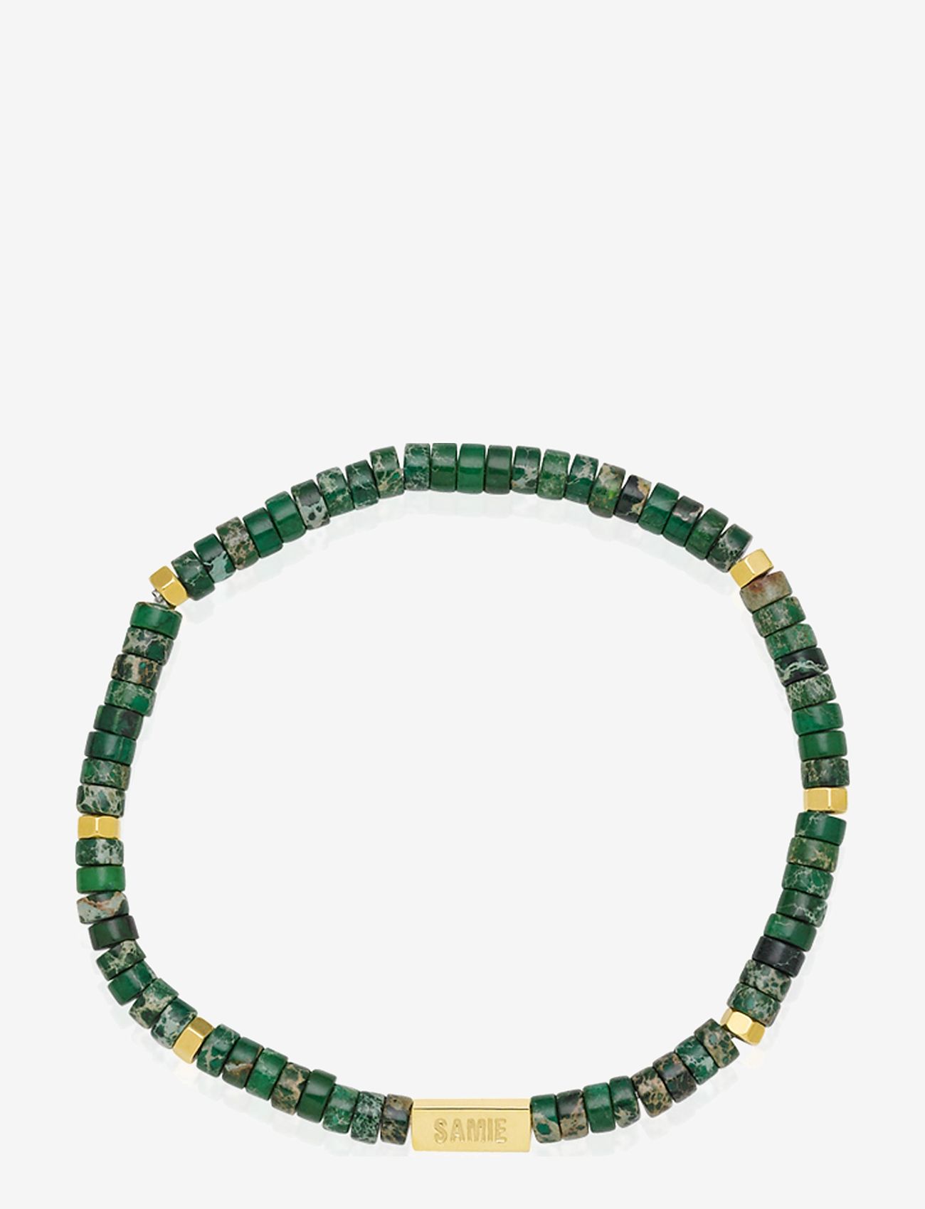 Samie - Samie - Slim bracelet with green beads - lowest prices - gsgreen - 0