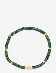 Samie - Slim bracelet with green beads - GSGREEN