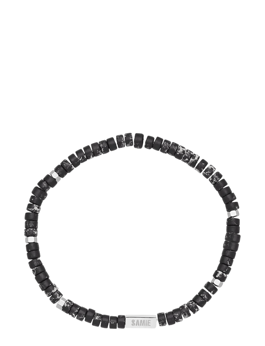 Samie - Evolution - Slim bracelet with black beads - armband - sws - 0