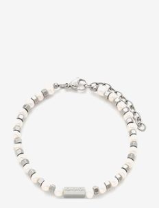 Samie - Bracelet in white and steel, Samie