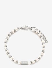 Samie - Samie - Bracelet in white and steel - rannekorut - sws - 1