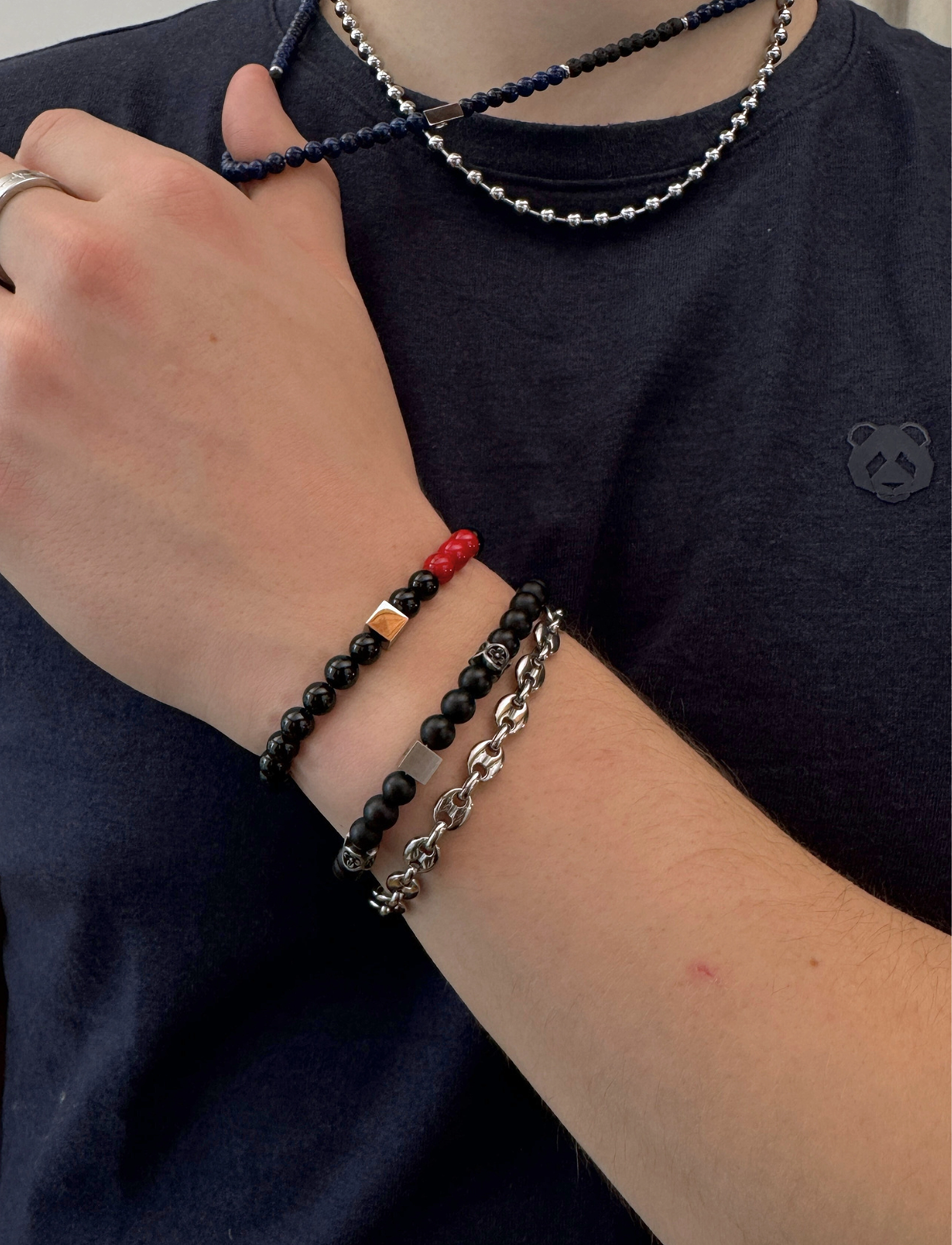 Samie Nohr Bracelet, 17 cm, Jewellery, Schwarz - Bracelets, Männerswear