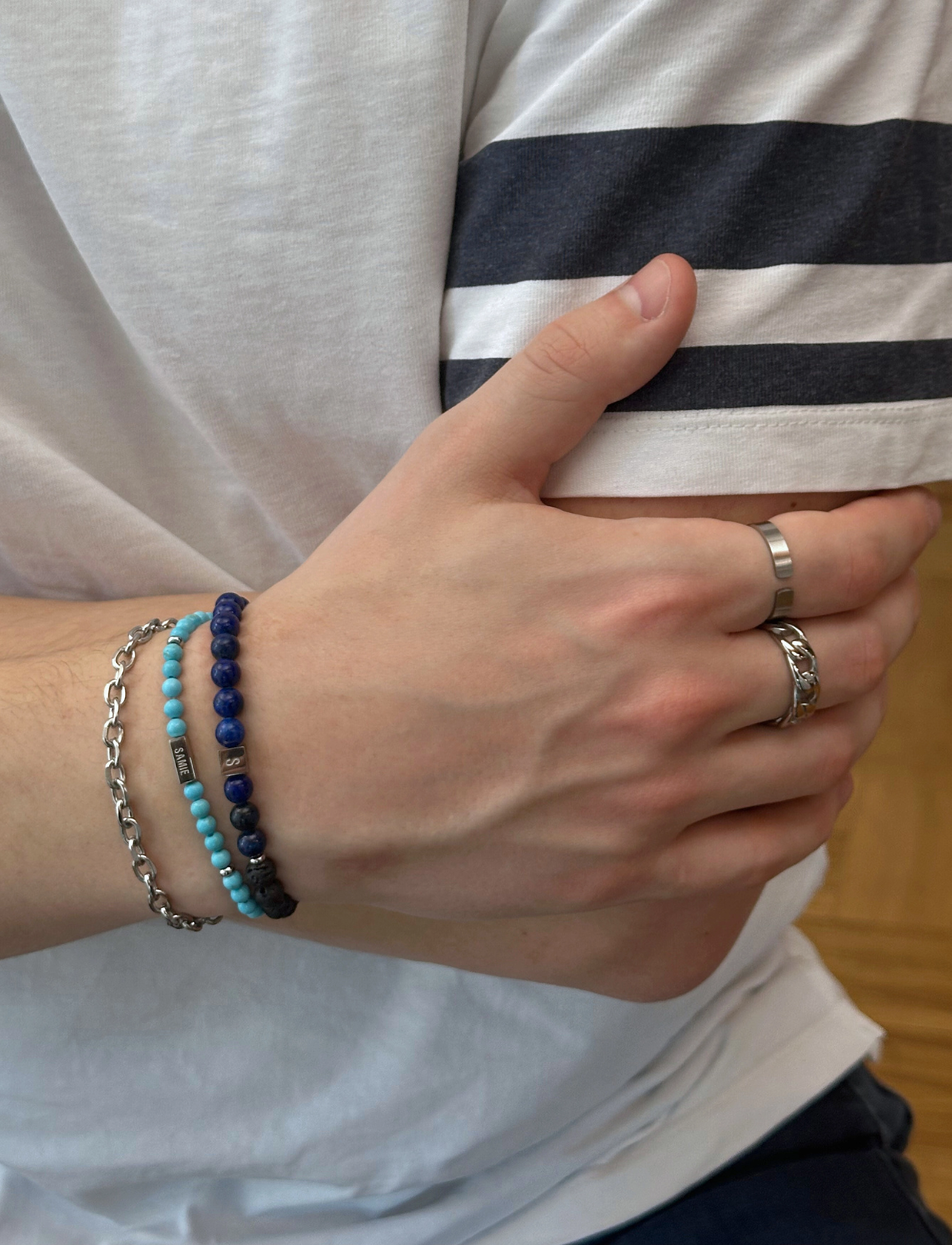 Samie Evolution Bracelet, 17 cm, Jewellery, Blau - Bracelets, Männerswear