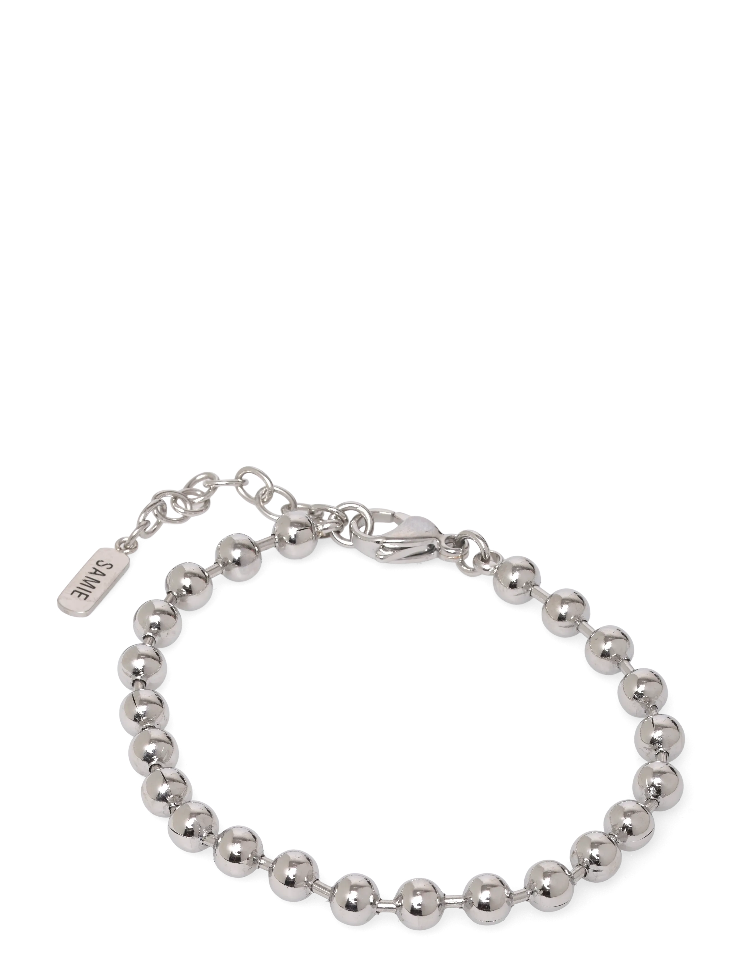 Samie Bead Bracelet Steel, One Size, Jewellery, Silber - Bracelets, Männerswear