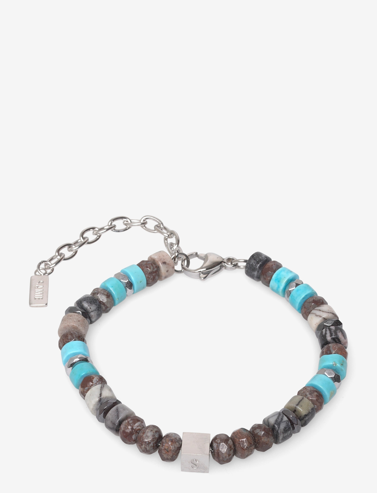 Samie - Mathias - Bracelet with stone beads in turquoise - armbänder - sws - 0