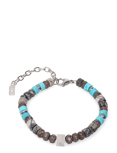Mathias - Bracelet With Stone Beads In Turquoise - ArmbåNd