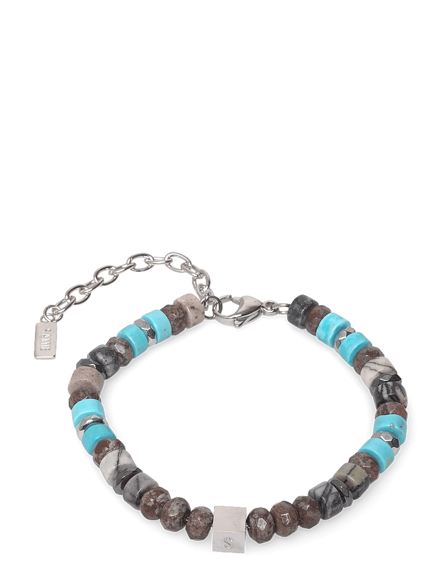 Samie - Mathias - Bracelet with stone beads in turquoise - armbänder - sws - 0