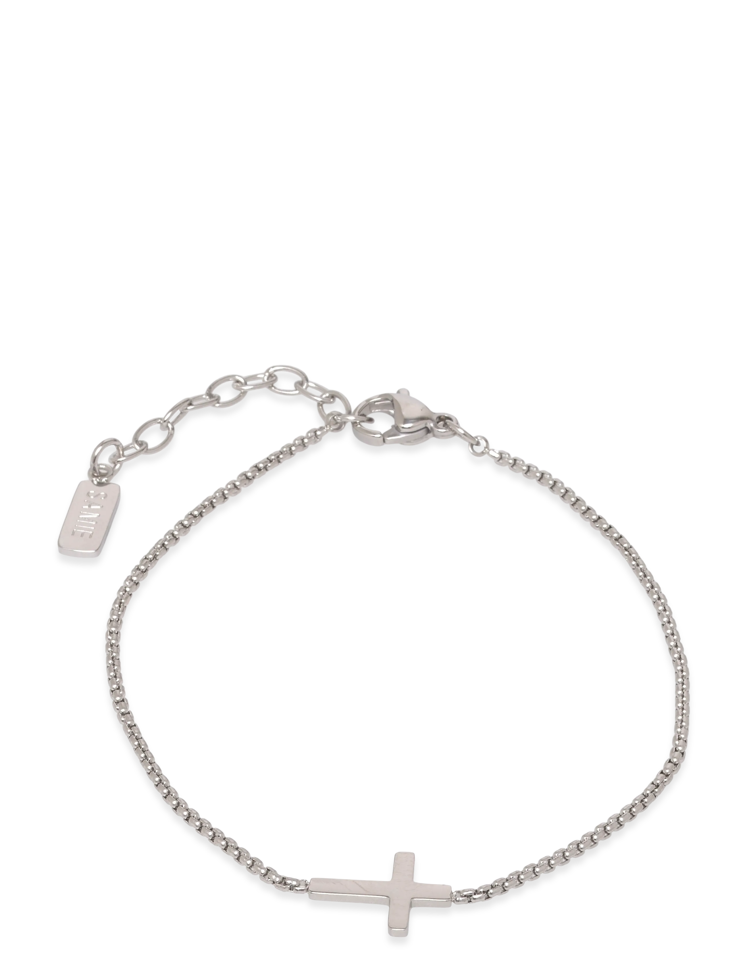 Samie Cross Bracelet Steel, One Size, Jewellery, Silber - Bracelets, Männerswear