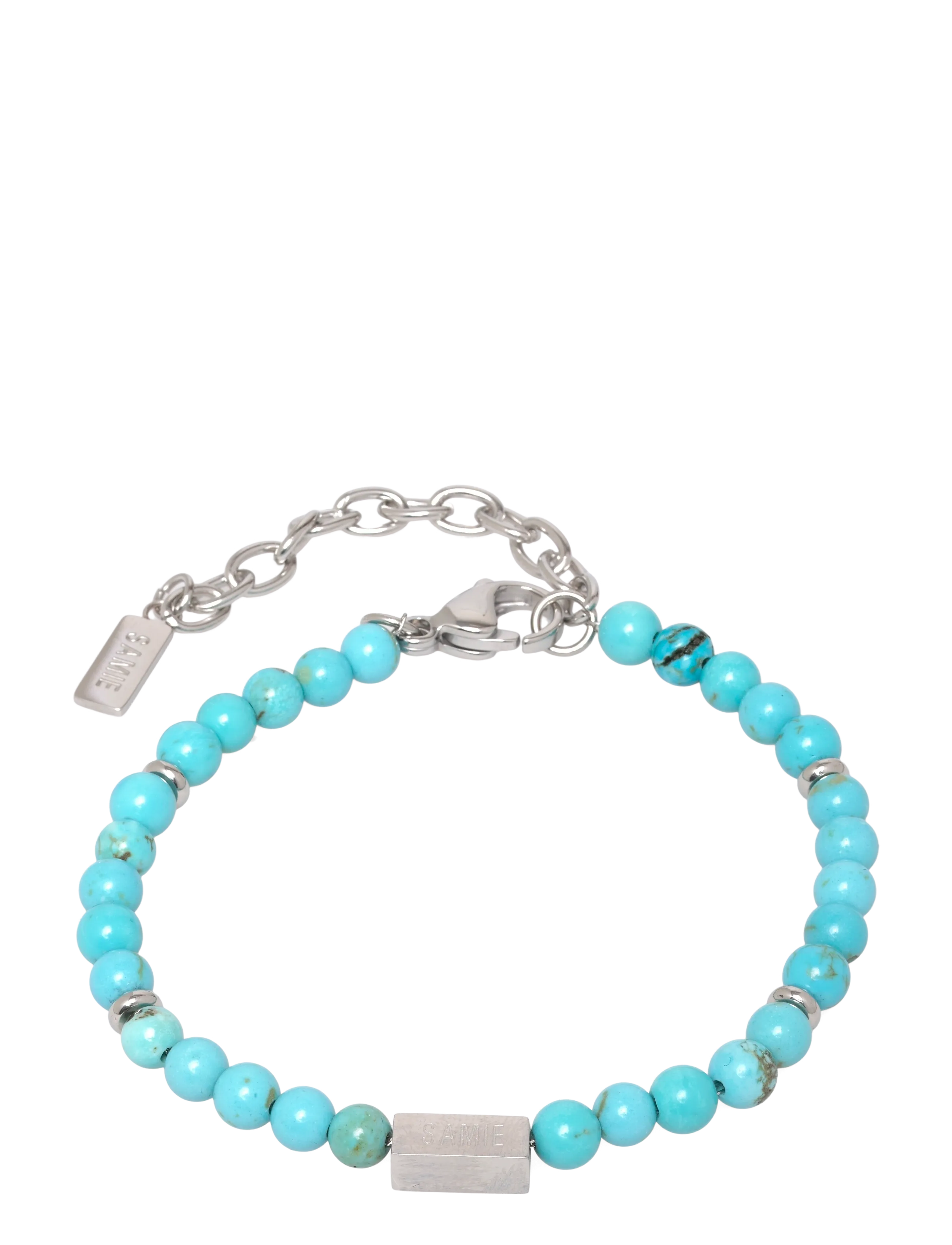 Samie Neo Bracelet With Turquoise Pearls, One Size, Jewellery, Blau - Bracelets, Männerswear