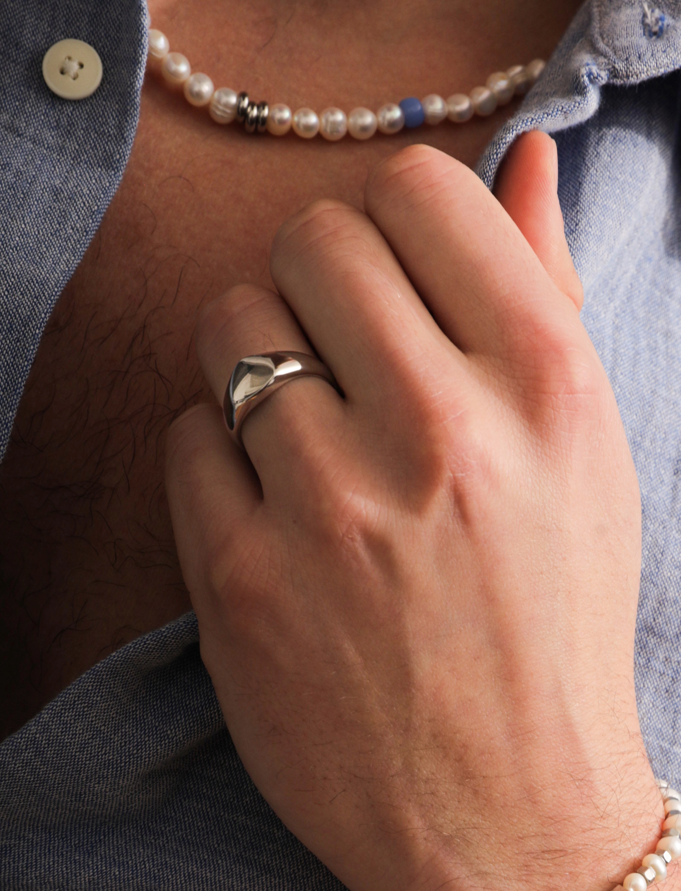 Samie - Steel Ring, 58, Jewellery, Silber Rings, Männerswear