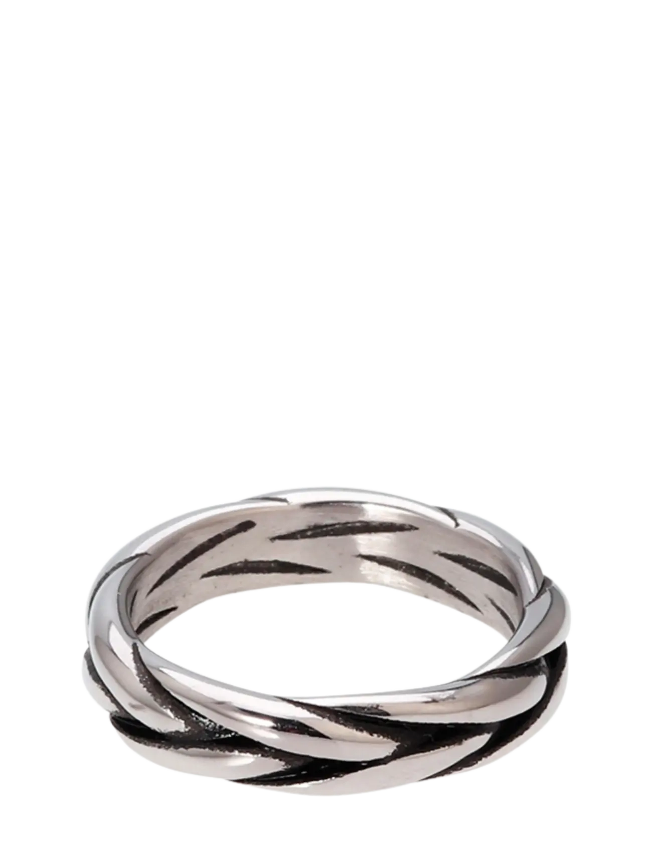 Samie Rope Twisted Steel Ring, 64, Jewellery, Silber - Rings, Männerswear