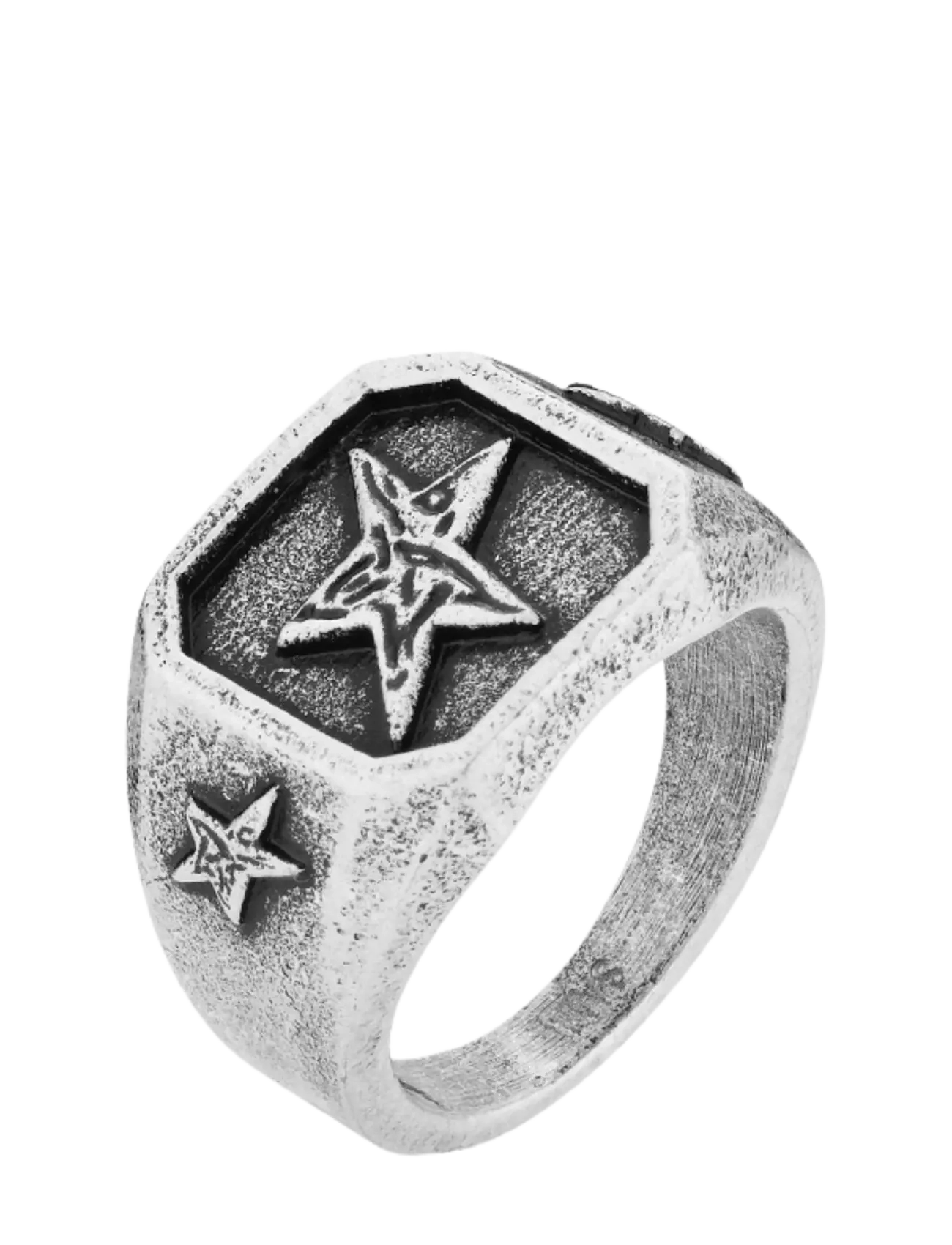 Samie Christopher Stampe X Ring Matt Steel, 62, Jewellery, Silber - Rings, Männerswear