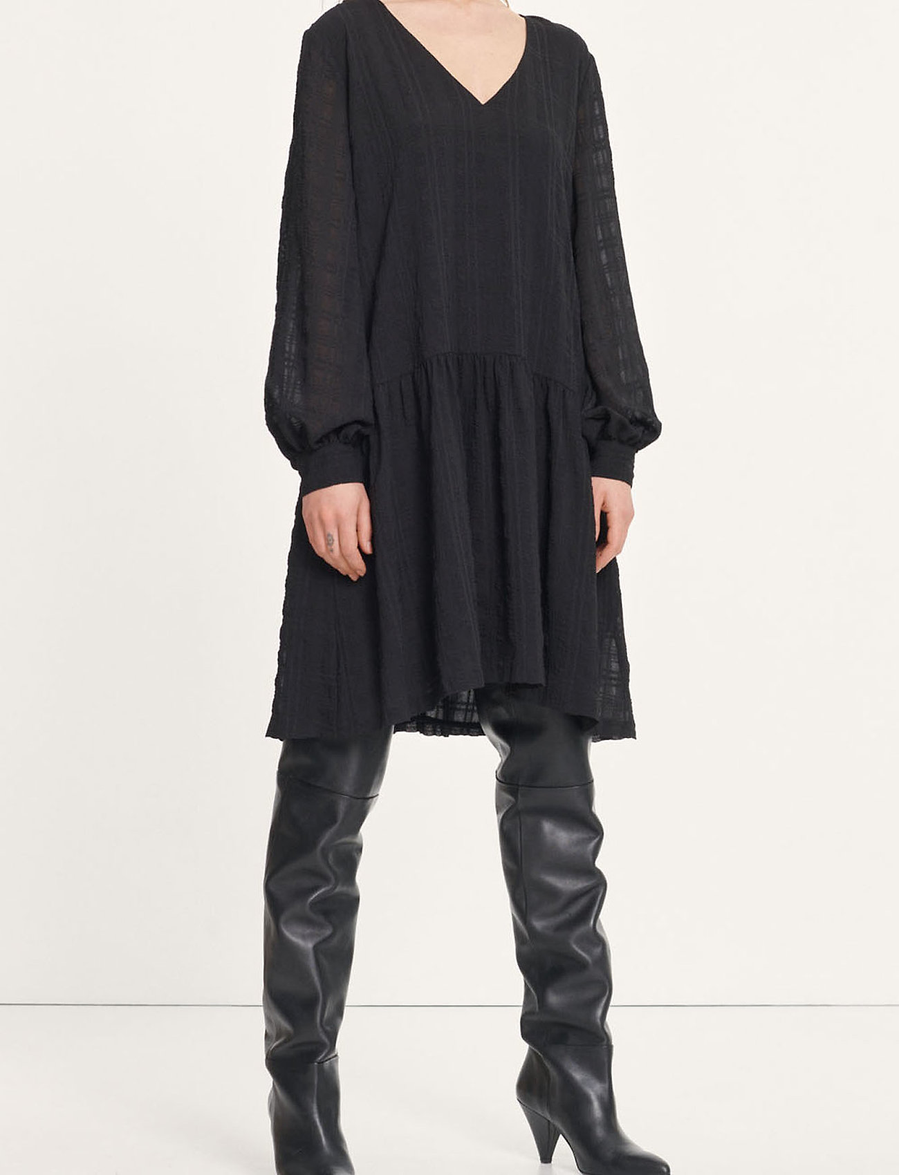 Samsøe Samsøe - Millo ls dress 12890 - midikleider - black - 0