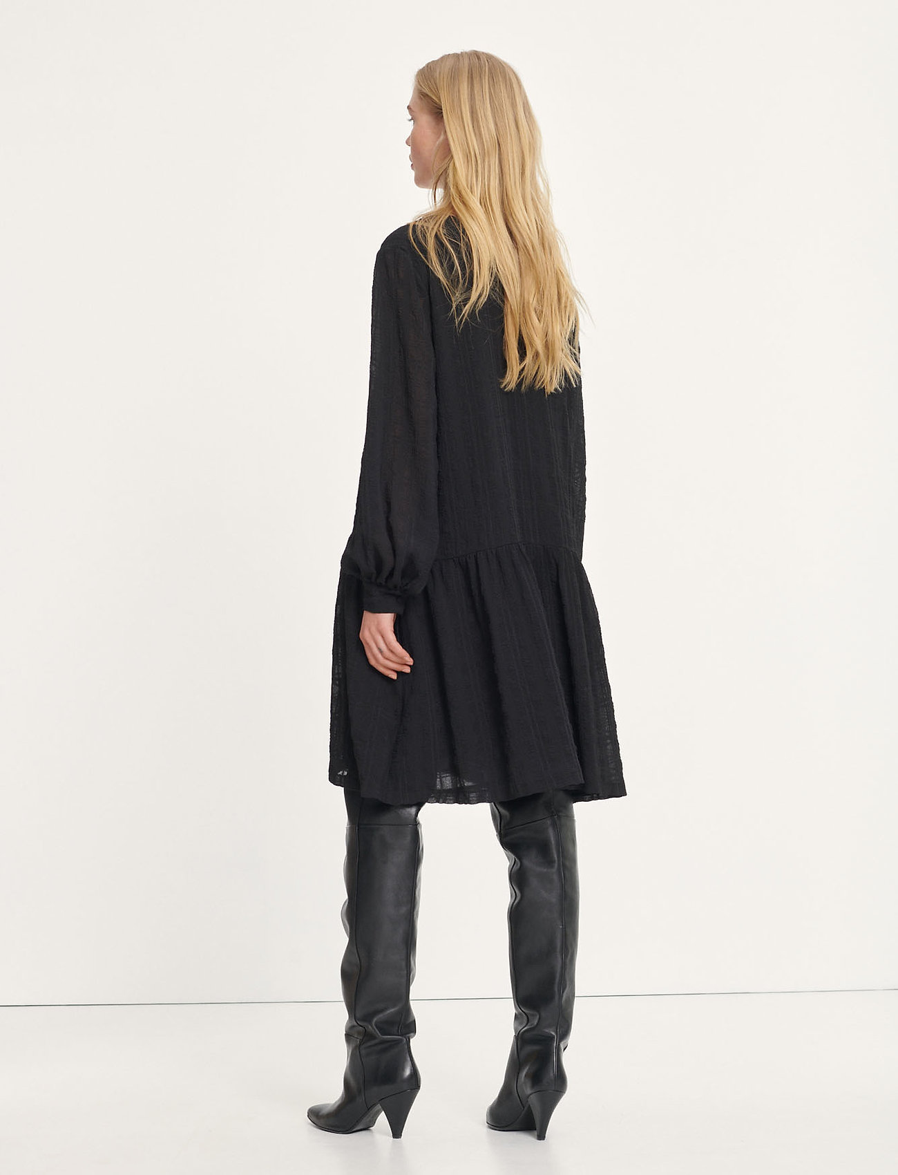 Samsøe Samsøe - Millo ls dress 12890 - midikleider - black - 3