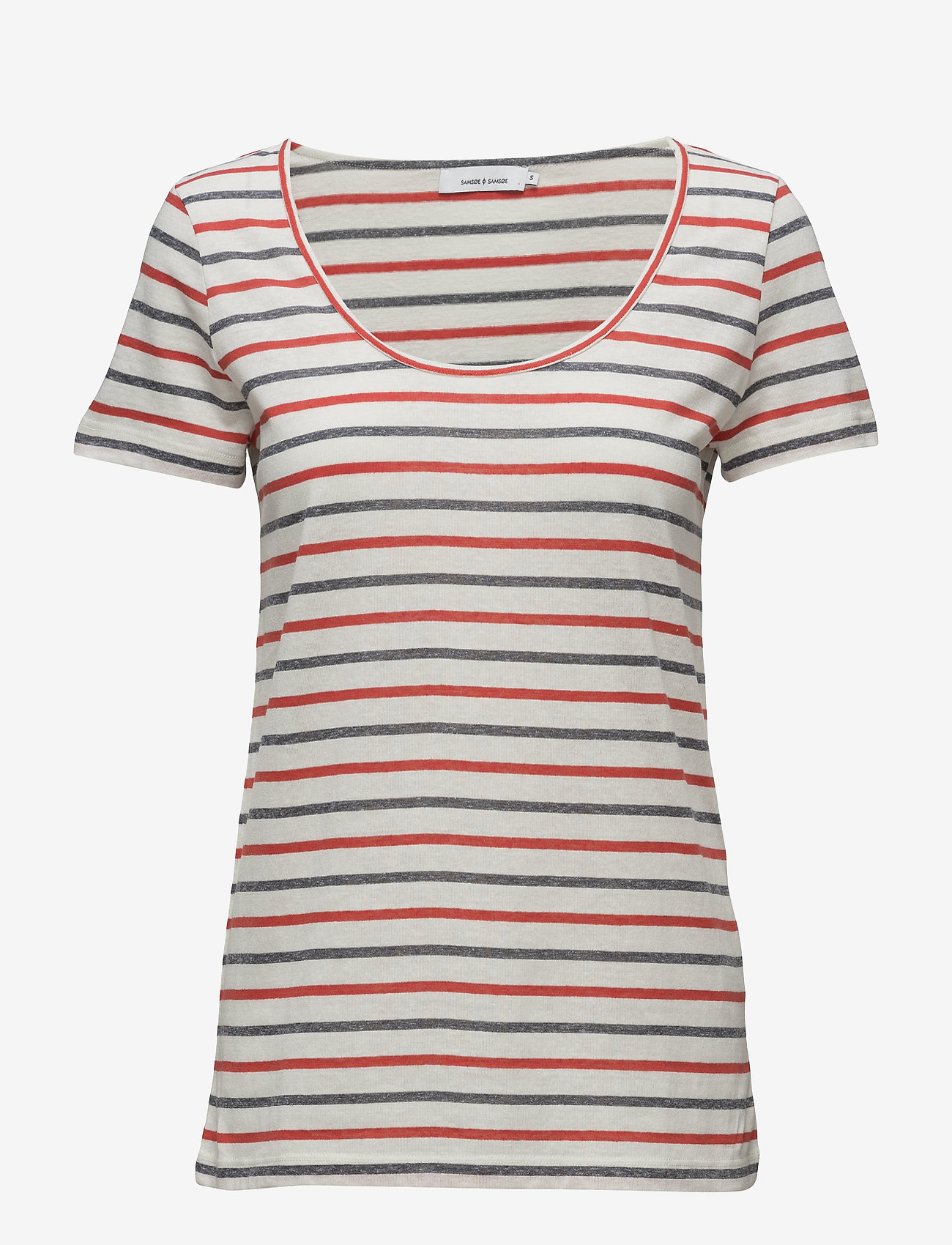 Samsøe Samsøe - Nobel tee stripe 3173 - 3173 redblue - 0