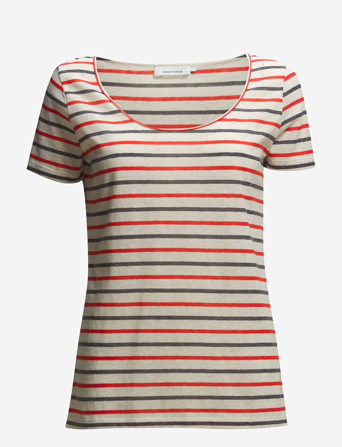 Samsøe Samsøe - Nobel tee stripe 3173 - 3173 redblue - 2