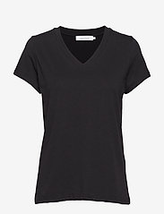 Samsøe Samsøe - Solly v-n t-shirt 205 - t-shirts - black - 1