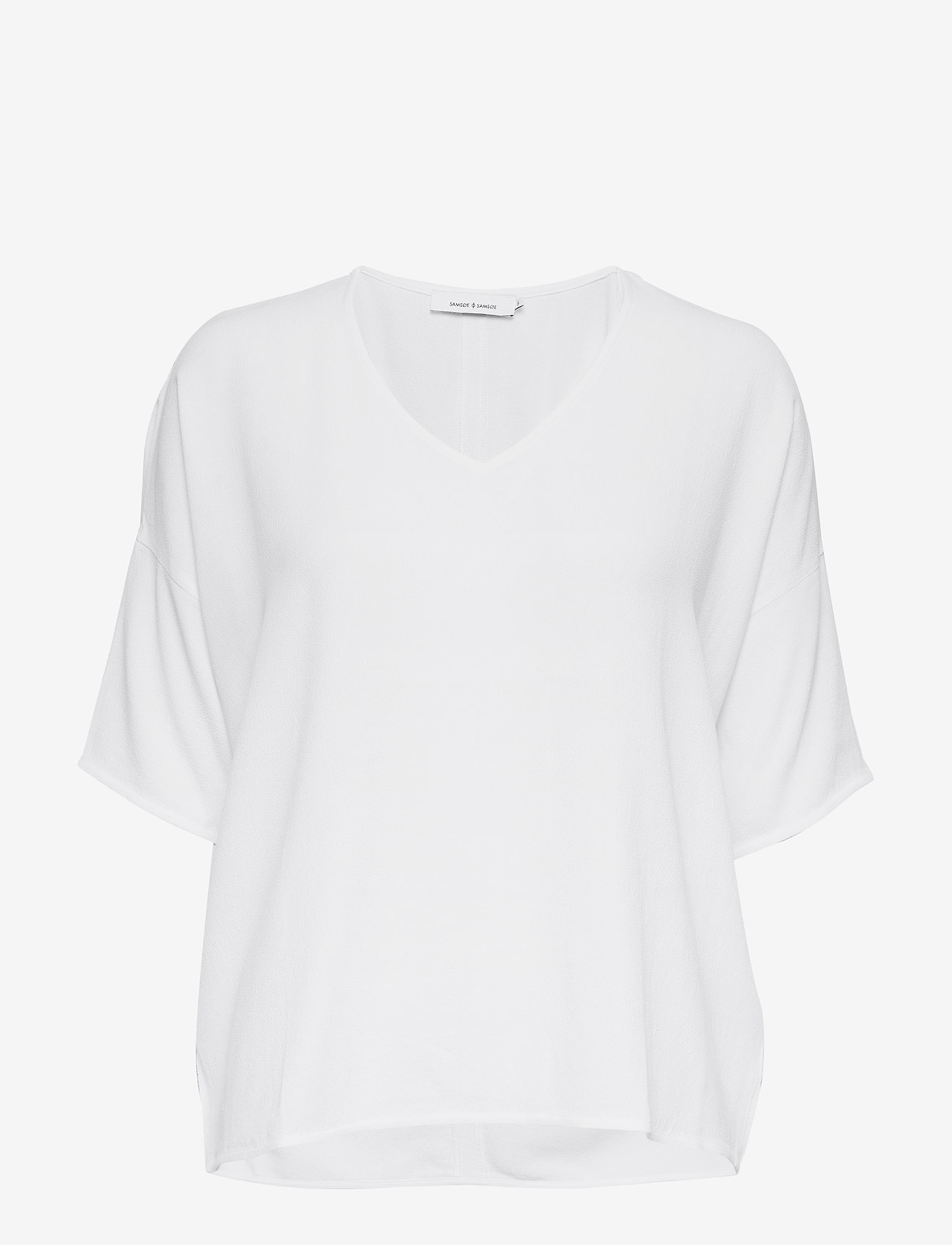 Samsøe Samsøe - Mains v-neck ss 5687 - blouses korte mouwen - clear cream - 0