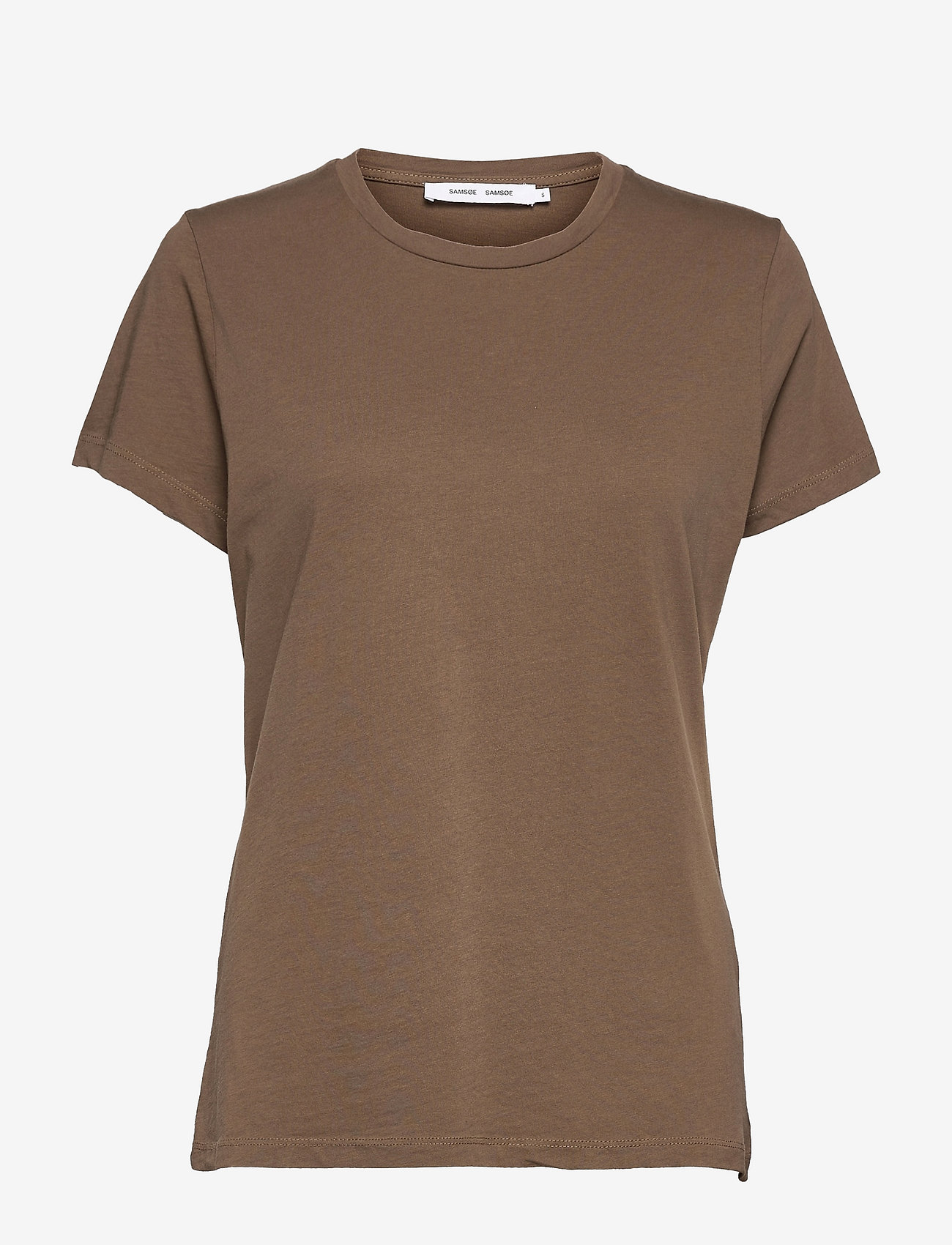 Samsøe Samsøe - Solly tee solid 205 - t-shirts - chocolate chip - 0