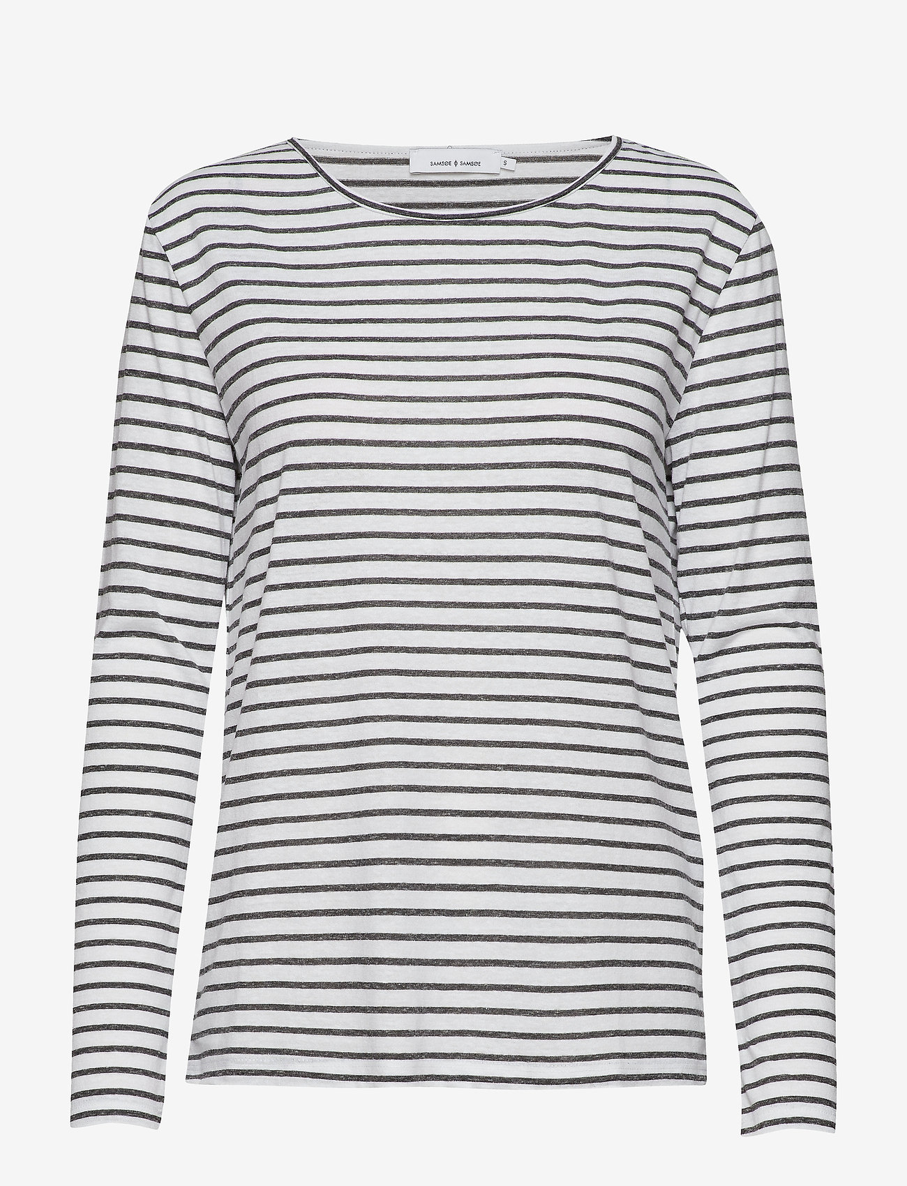 Samsøe Samsøe - Nobel ls stripe 3173 - t-shirts met lange mouwen - 3173 black stripe - 0