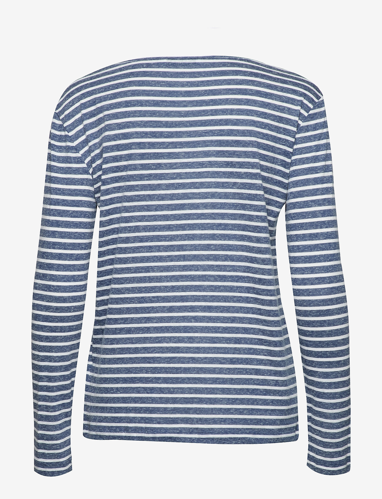 Samsøe Samsøe - Nobel ls stripe 3173 - topi ar garām piedurknēm - 3173 white/blue - 1