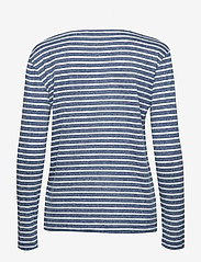 Samsøe Samsøe - Nobel ls stripe 3173 - topy z długimi rękawami - 3173 white/blue - 1