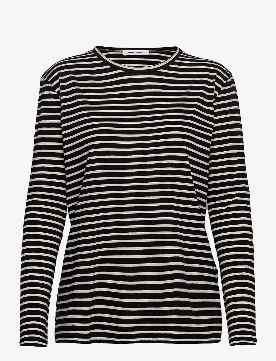 Samsøe Samsøe - Nobil t-shirt ls st 205 - langærmede toppe - black st. - 0