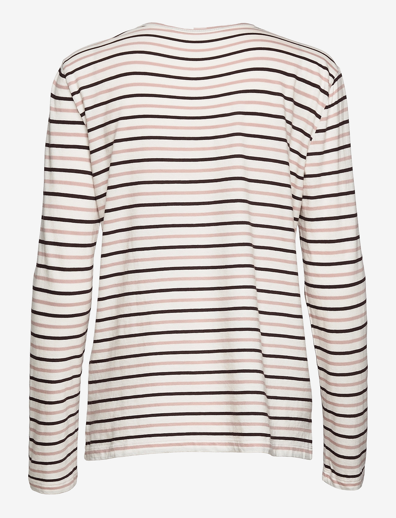 Samsøe Samsøe - Nobil t-shirt ls st 205 - long-sleeved tops - choco bark st. - 1