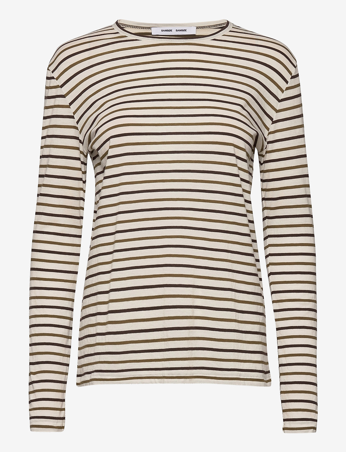 Samsøe Samsøe - Nobil t-shirt ls st 205 - long-sleeved tops - mole st. - 0