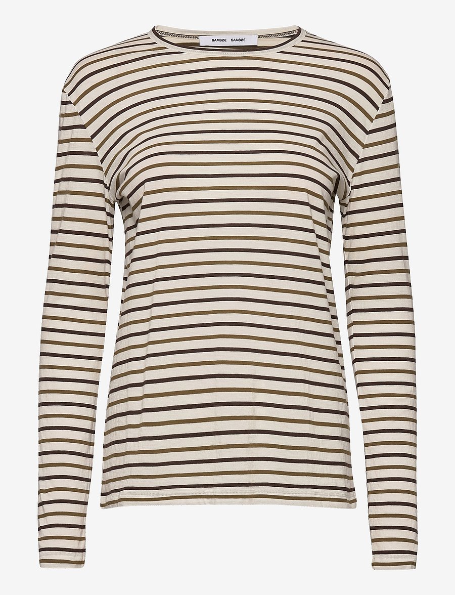 Samsøe Samsøe - Nobil t-shirt ls st 205 - långärmade toppar - mole st. - 0