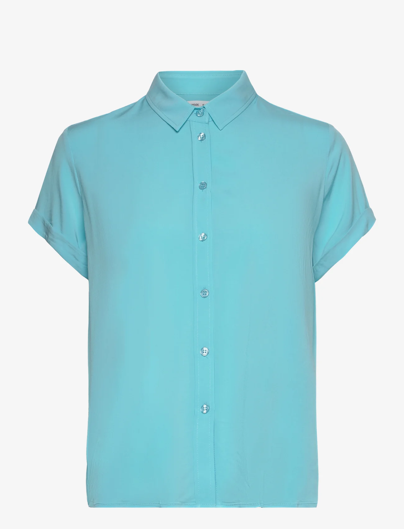 Samsøe Samsøe - Majan ss shirt 9942 - lühikeste varrukatega särgid - blue topaz - 0