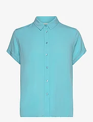 Samsøe Samsøe - Majan ss shirt 9942 - krekli ar īsām piedurknēm - blue topaz - 0