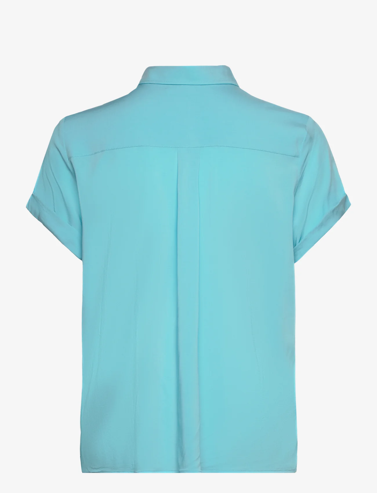 Samsøe Samsøe - Majan ss shirt 9942 - krekli ar īsām piedurknēm - blue topaz - 1