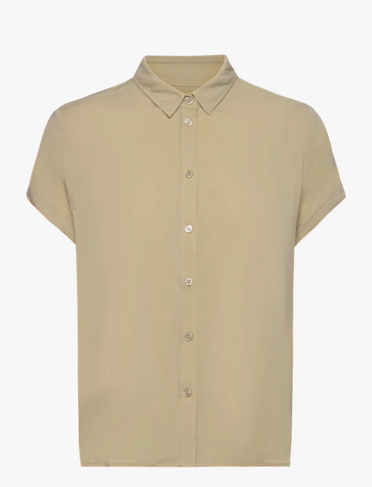 Samsøe Samsøe - Majan ss shirt 9942 - kortärmade skjortor - sage green - 1