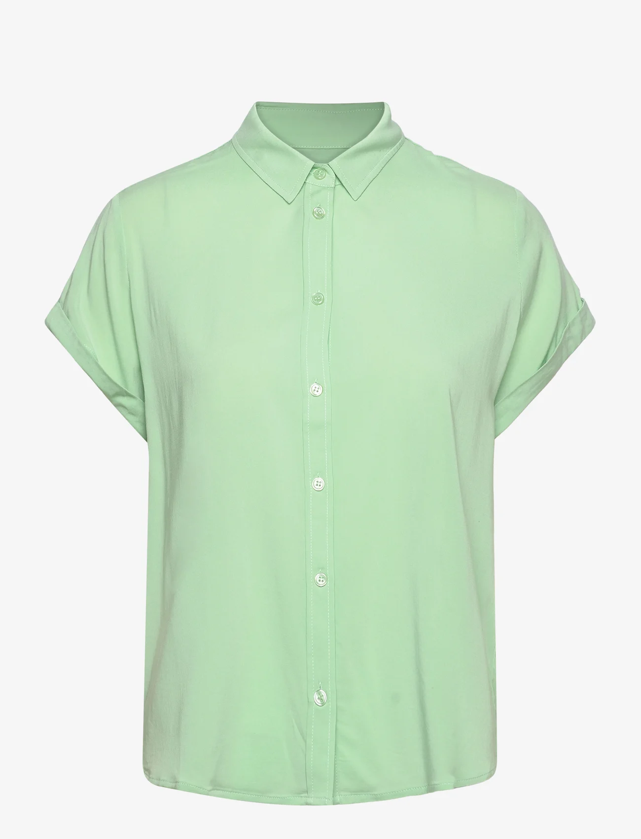 Samsøe Samsøe - Majan ss shirt 9942 - kurzärmlige hemden - sprucestone - 0