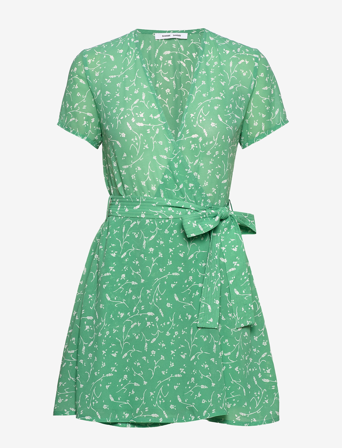 Samsøe Samsøe - Klea short dress aop 6621 - feuilles menthe - 0