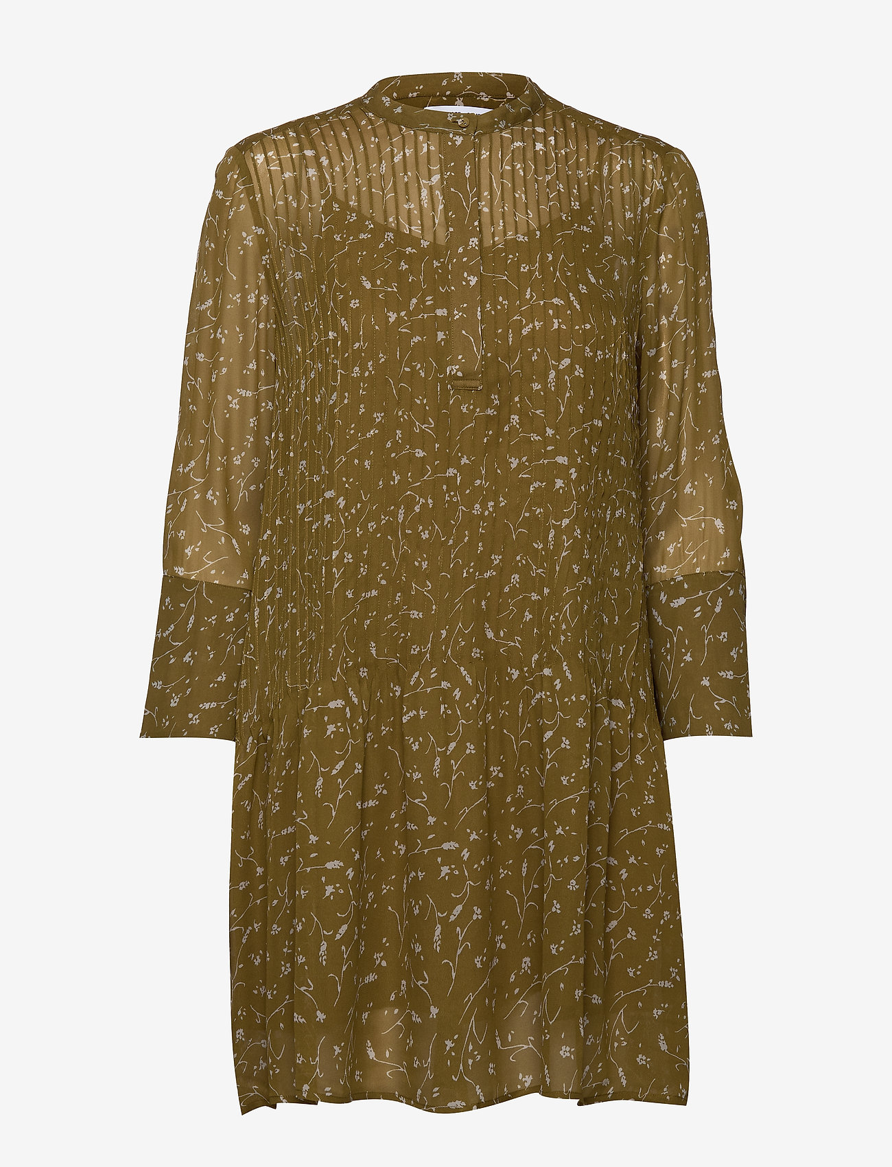Samsøe Samsøe - Elm short dress aop 9695 - feuilles khaki - 0
