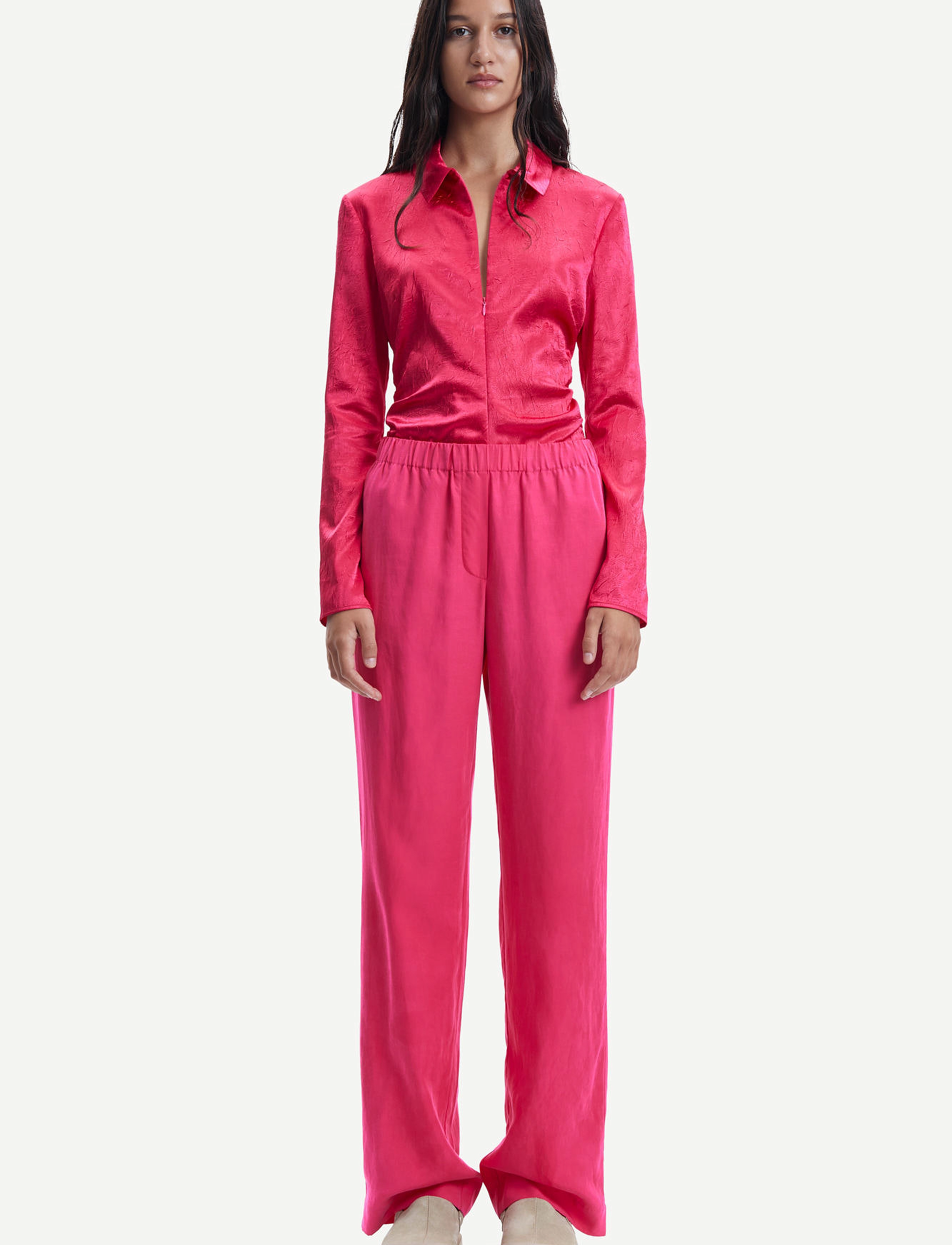 Samsøe Samsøe Hoys straight pants 12663 - Bukser - JAZZY / pink/rose
