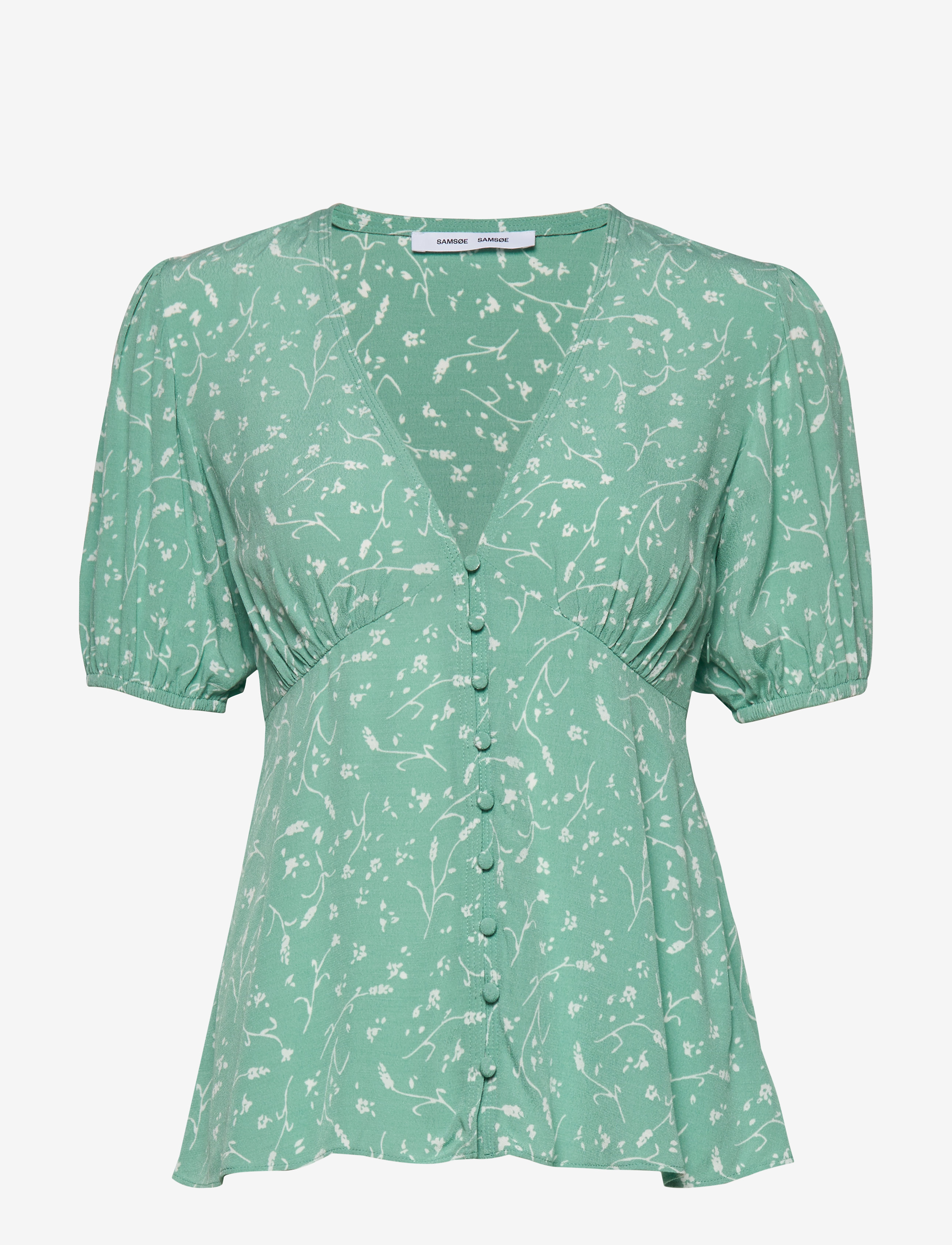 Petunia ss blouse aop 10056 - FEUILLES MENTHE