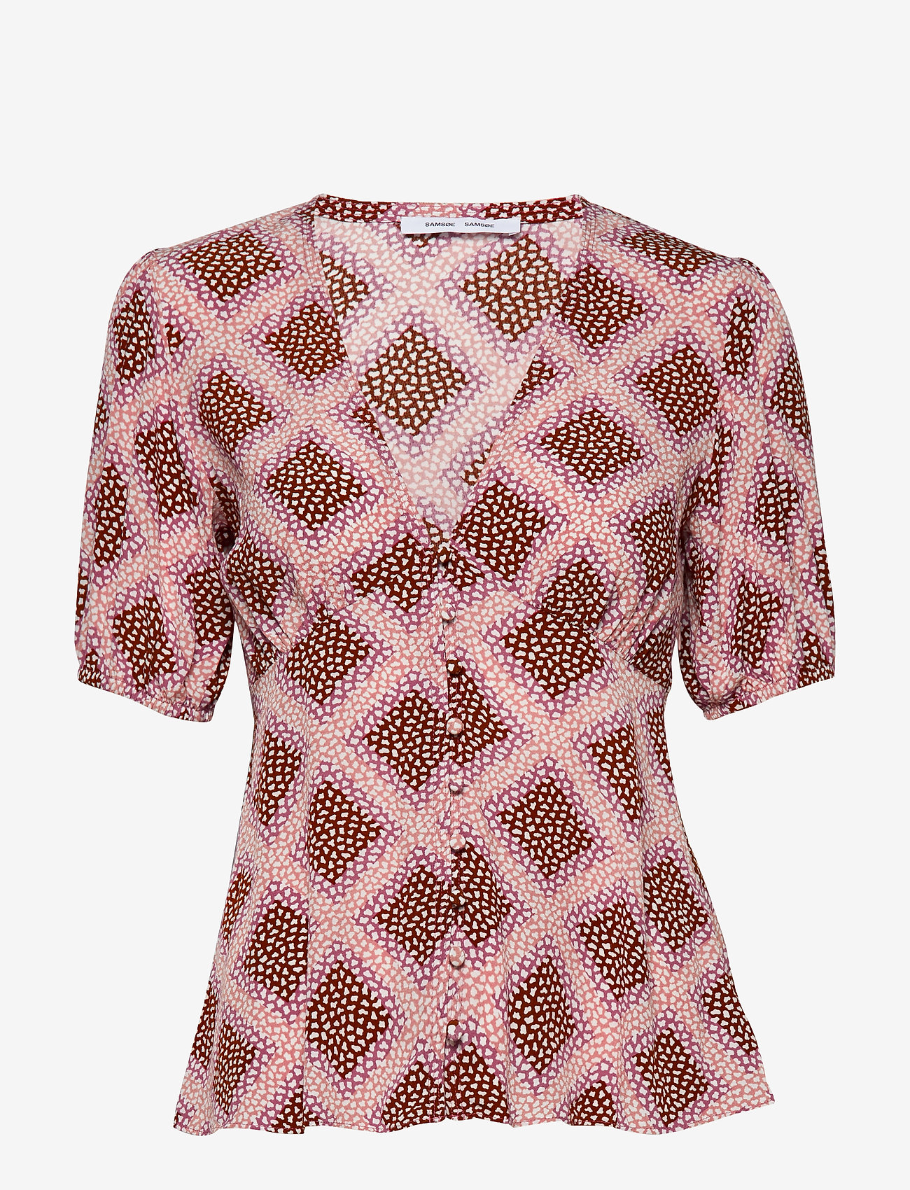 Samsøe Samsøe - Petunia ss blouse aop 10056 - lühikeste varrukatega pluusid - foulard - 0