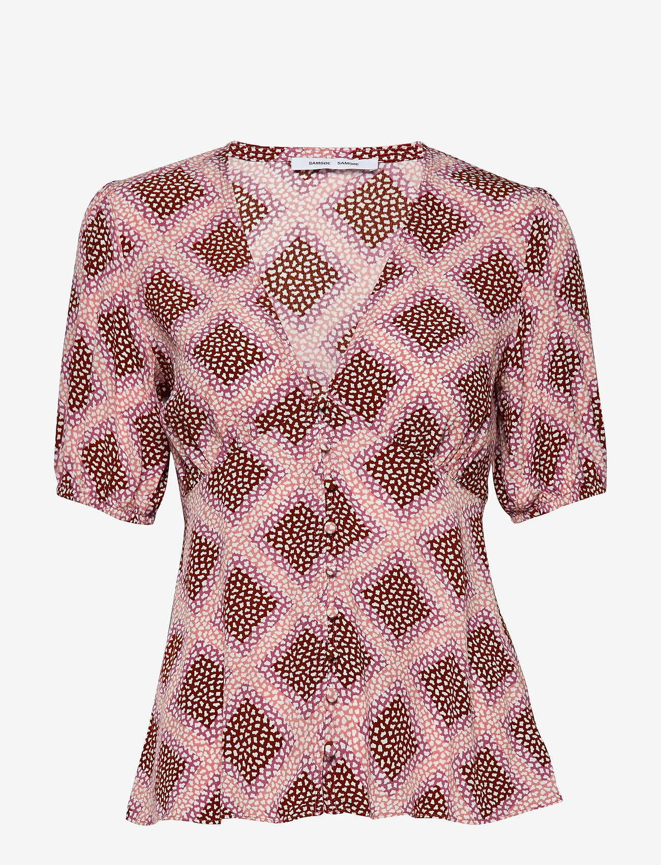 Samsøe Samsøe - Petunia ss blouse aop 10056 - bluzki z krótkim rękawem - foulard - 0