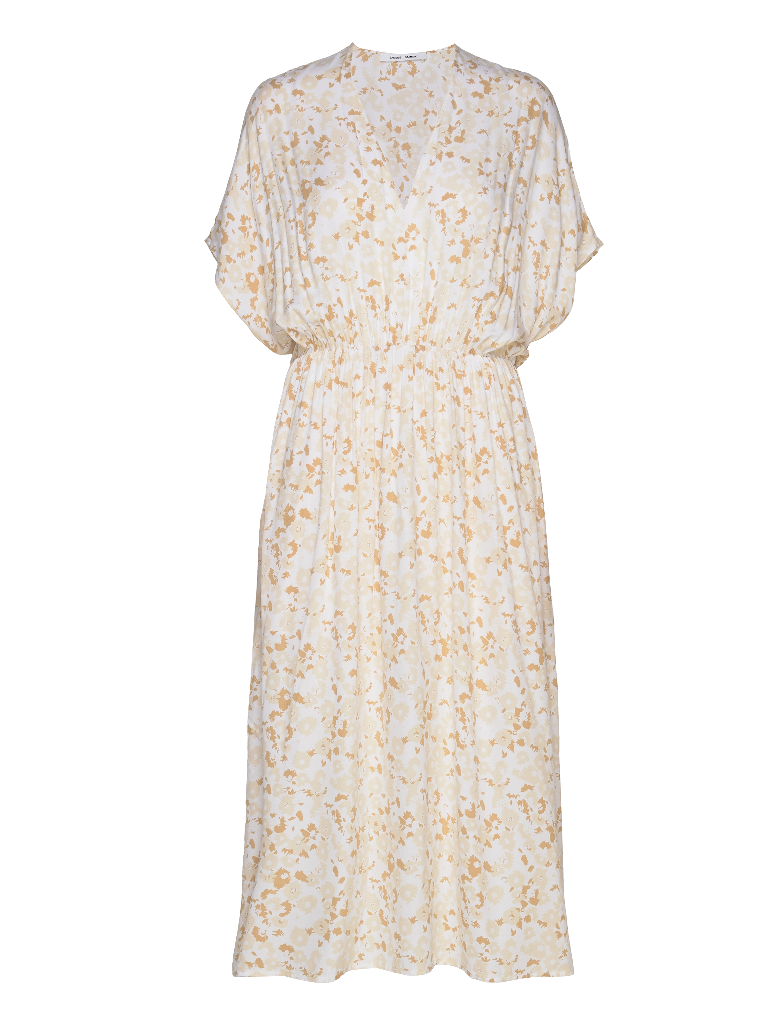SAMSØE SAMSØE Andina Long Kleid Aop 8083 Beige - XS - Damen