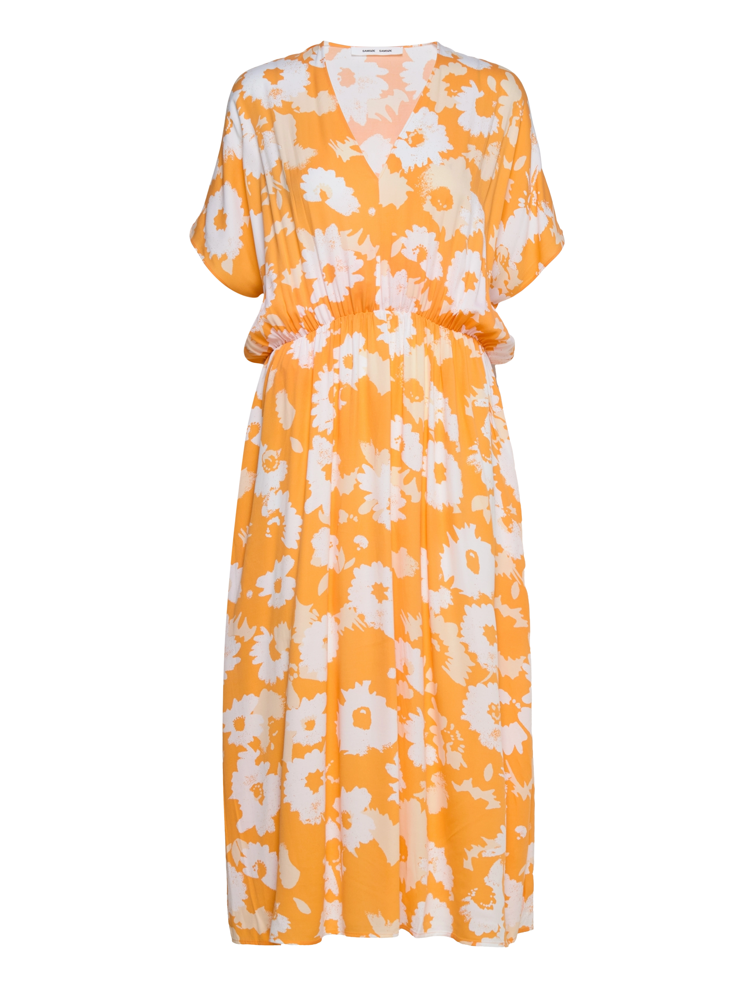 SAMSØE SAMSØE Andina Long Kleid Aop 8083 Orange - S - Damen