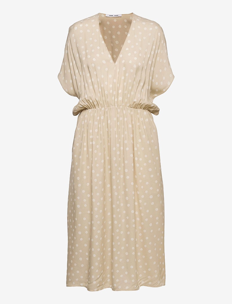 Samsøe Samsøe - Andina long dress aop 8083 - midi kjoler - rice doodle dot - 1