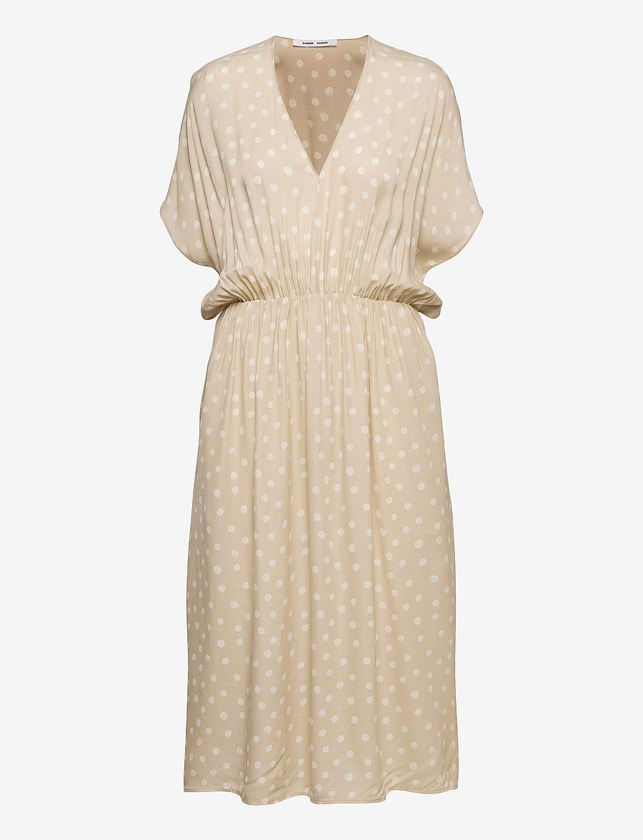 Samsøe Samsøe - Andina long dress aop 8083 - midimekot - rice doodle dot - 1