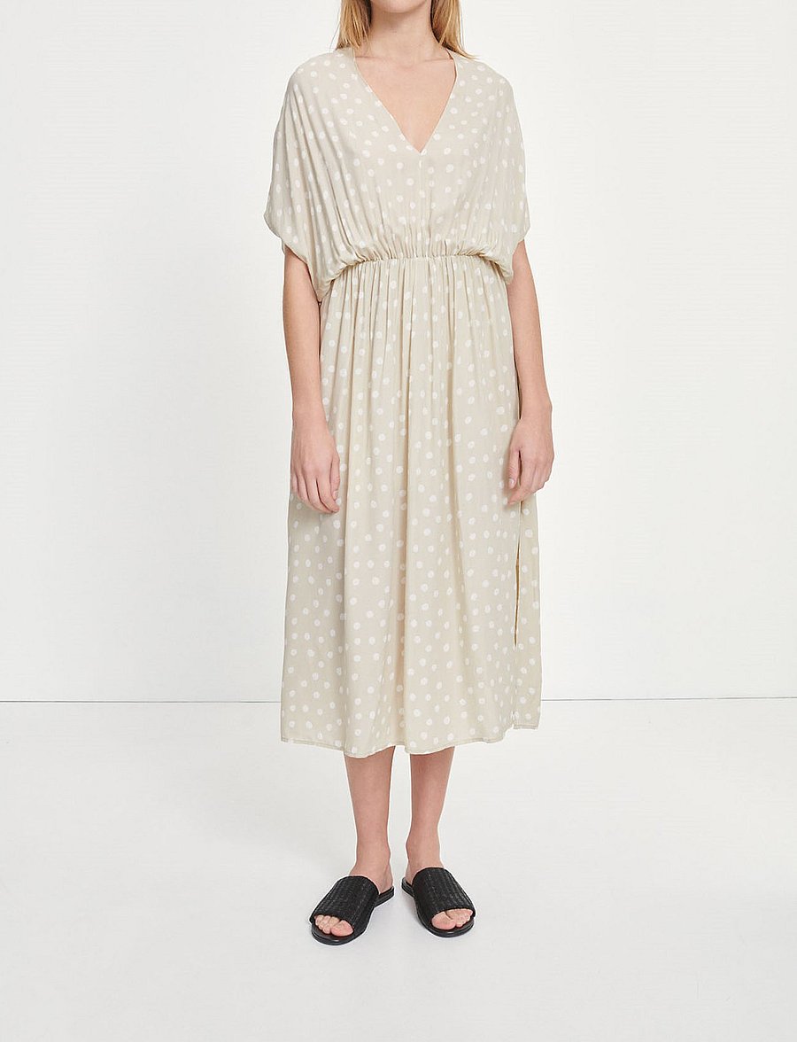 Samsøe Samsøe - Andina long dress aop 8083 - midimekot - rice doodle dot - 0