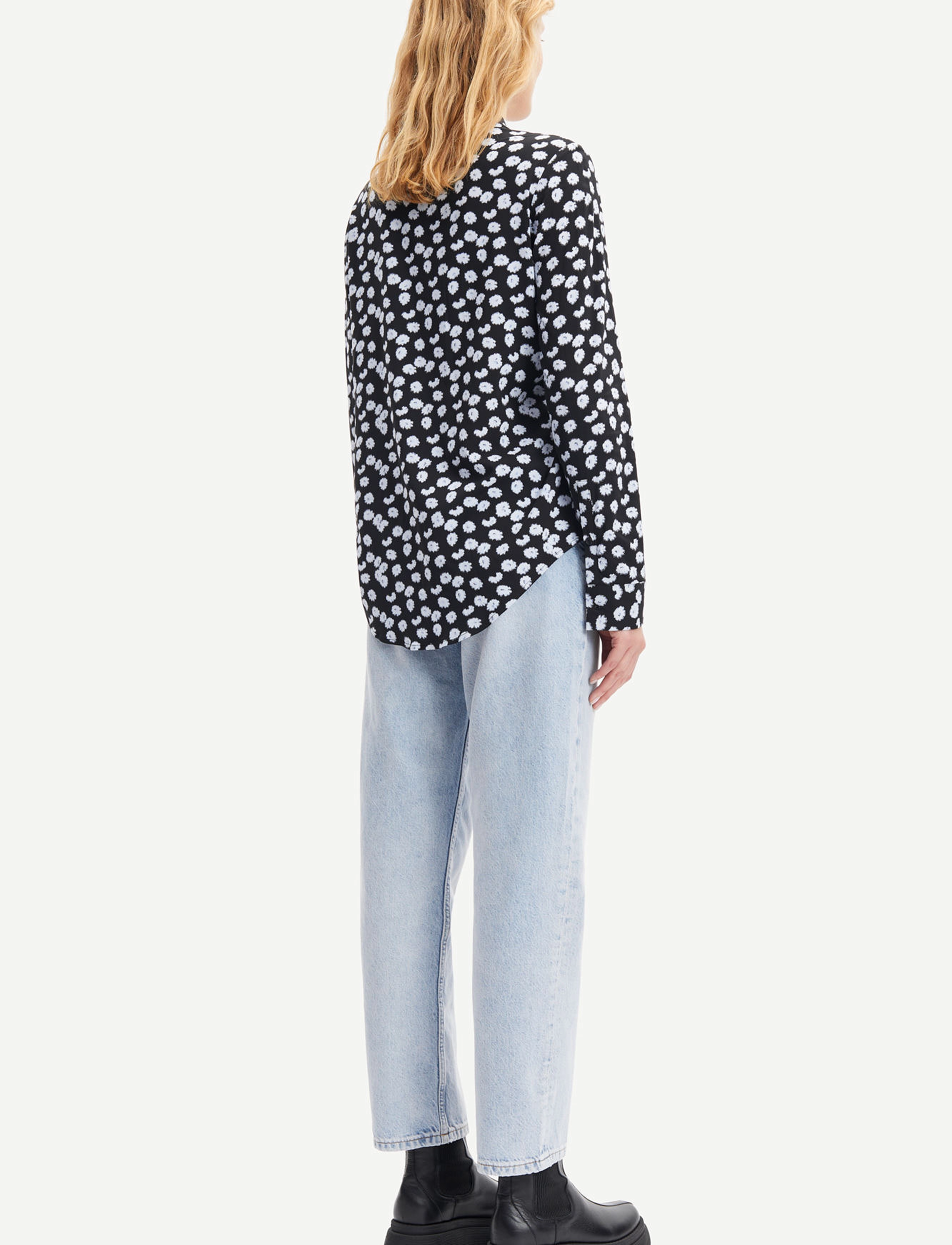Samsøe Samsøe - Milly shirt aop 9942 - langærmede skjorter - blue meadow - 4