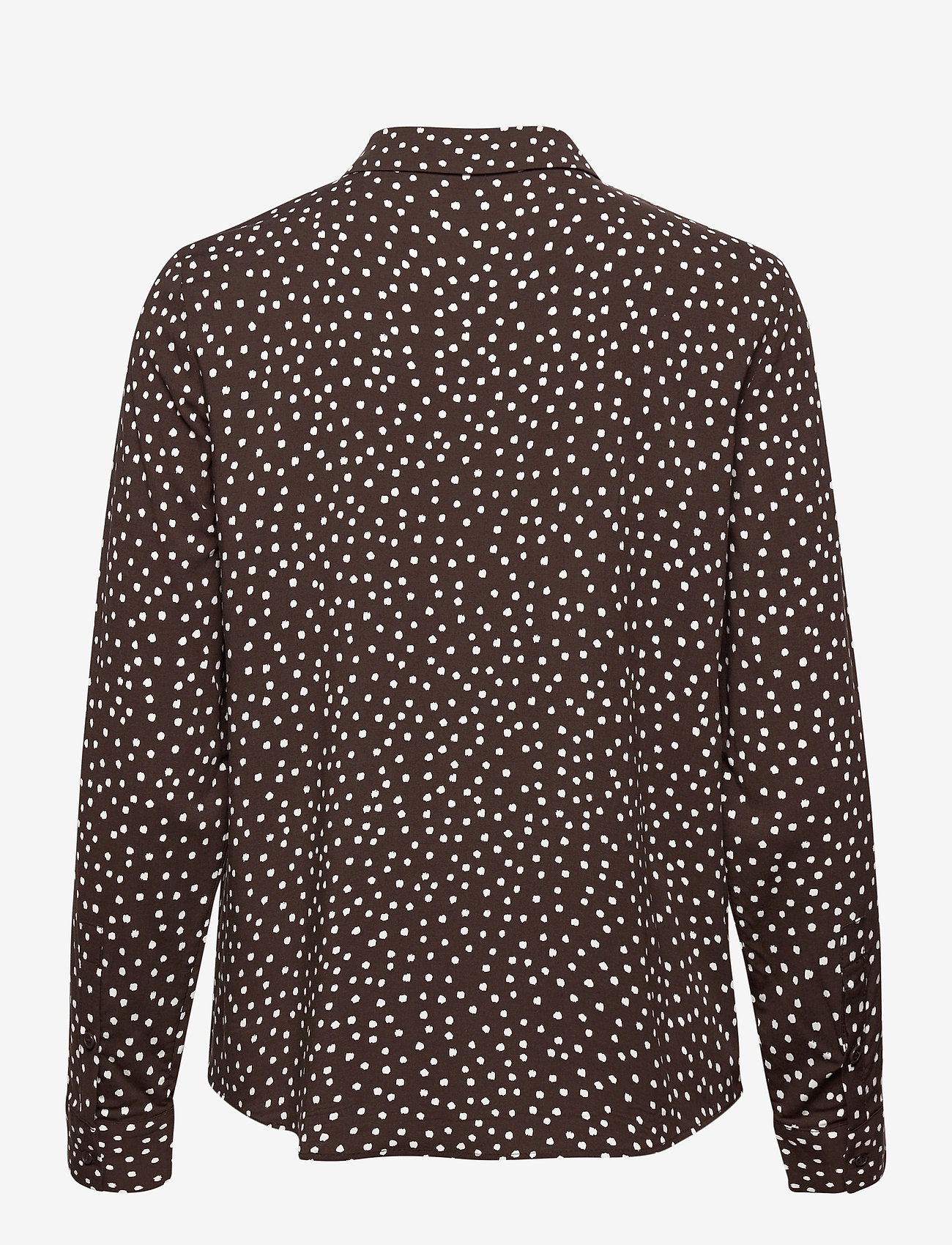 Samsøe Samsøe - Milly shirt aop 9942 - marškiniai ilgomis rankovėmis - coffee drops - 1