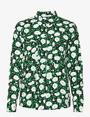 Samsøe Samsøe - Milly shirt aop 9942 - long-sleeved shirts - ditsy green - 0